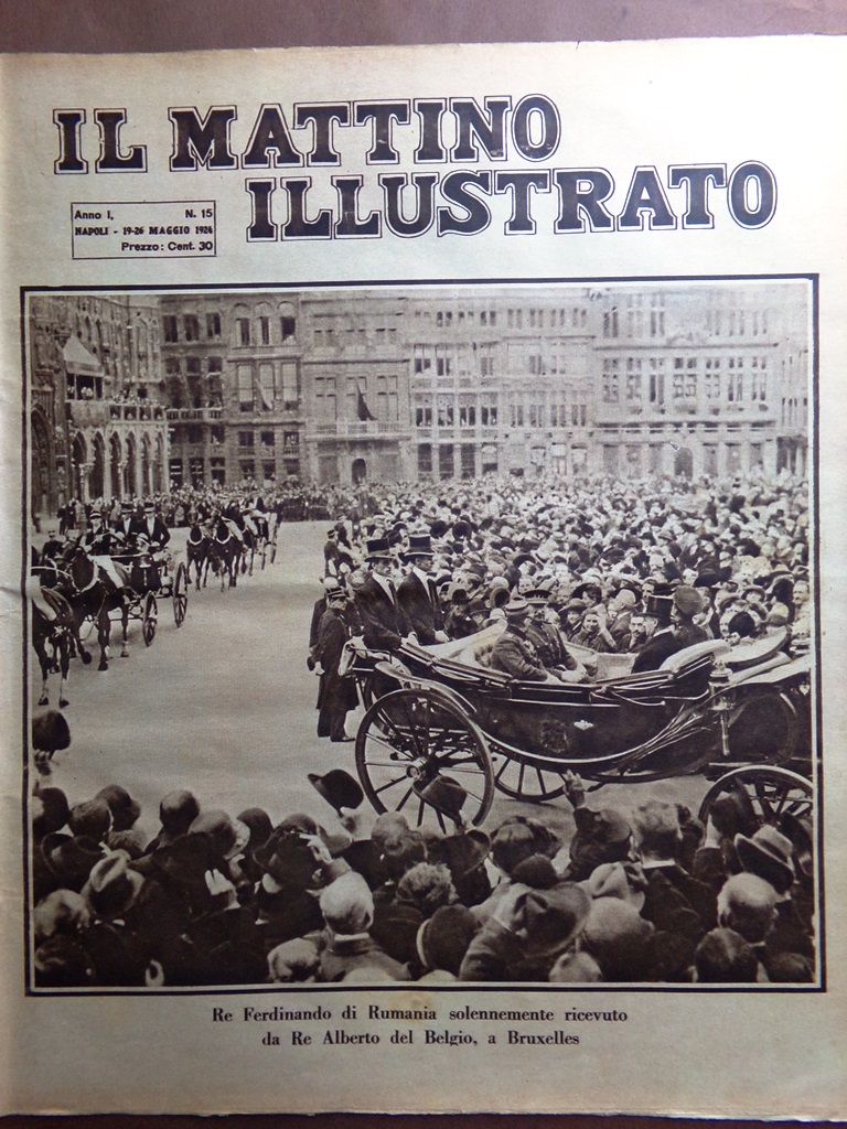 Il Mattino Illustrato 19 Maggio 1924 Funerali Duse Mussolini Sicilia …