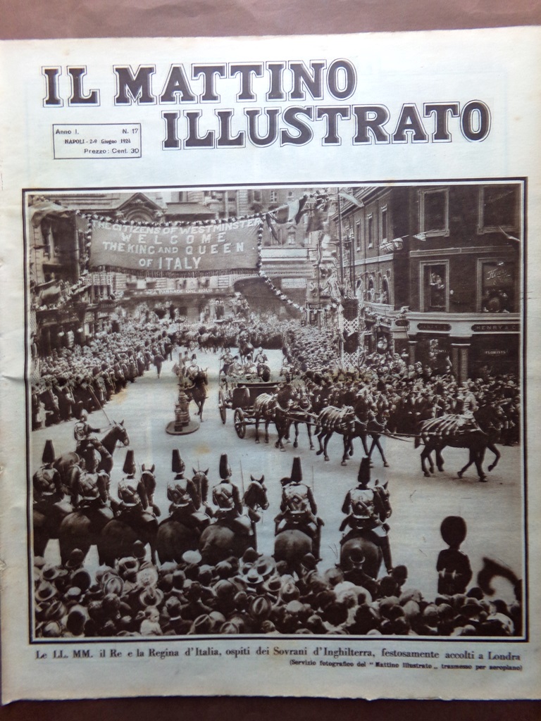 Il Mattino Illustrato 2 Giugno 1924 San Nicola Bari Mecnikov …