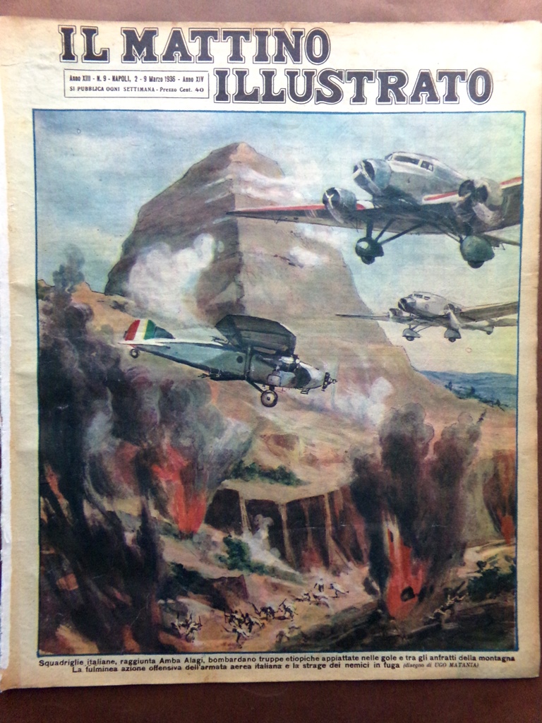 Il Mattino Illustrato 2 Marzo 1936 Tembien Endertà Curie Radium …