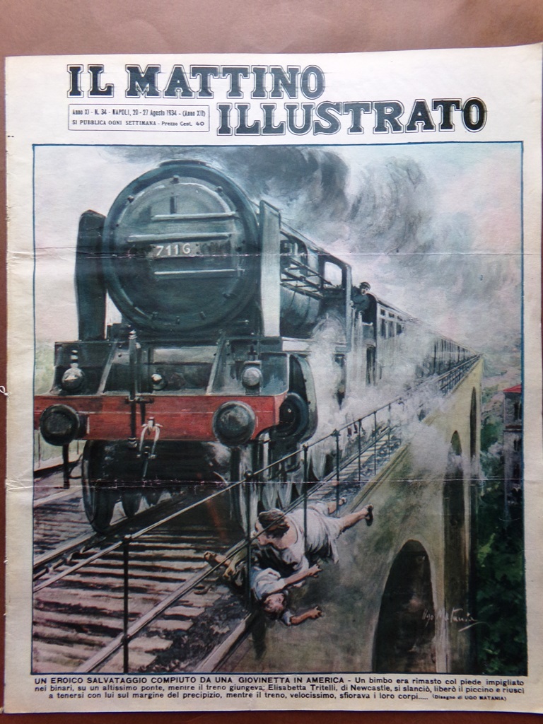 Il Mattino Illustrato 20 Agosto 1934 Rimini Florimo Francobolli Colle …