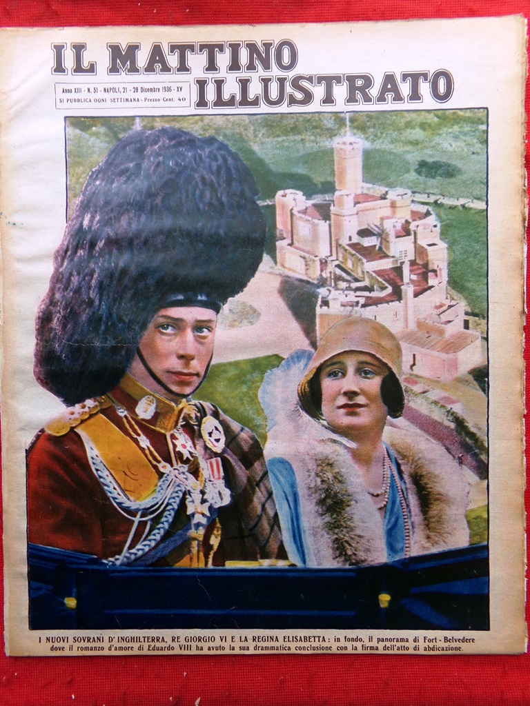 Il Mattino Illustrato 21 Dicembre 1936 Giorgio VI Inghilterra Salamanca …