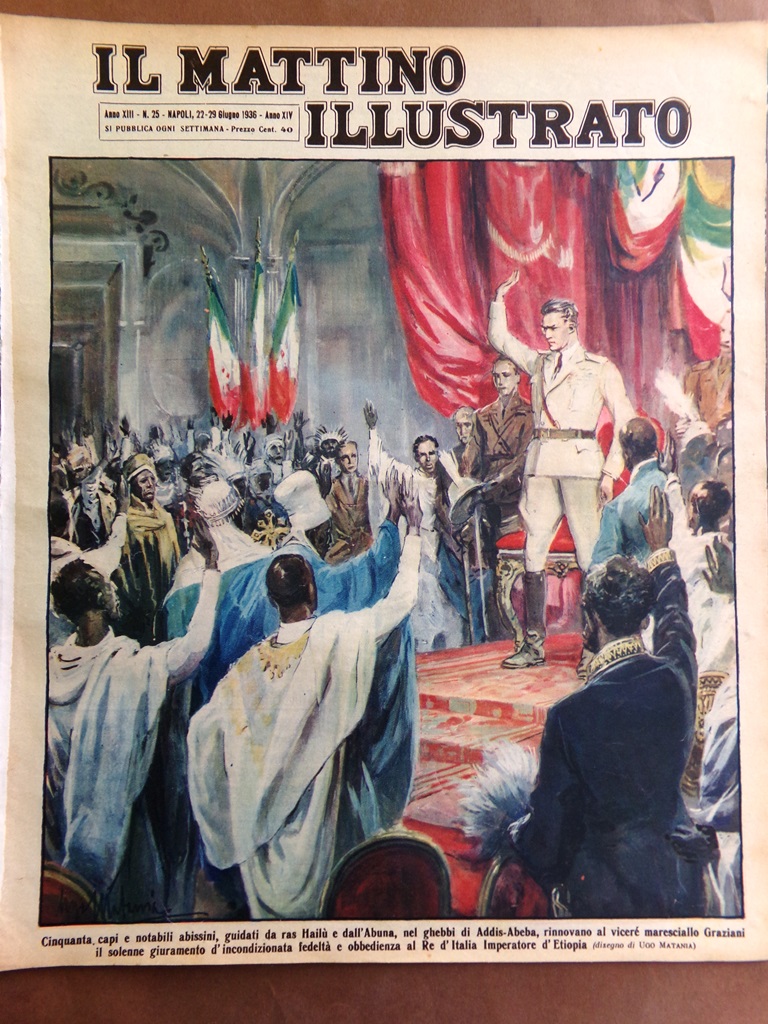 Il Mattino Illustrato 22 Giugno 1936 Bersaglieri Arabia Segato Guerra …