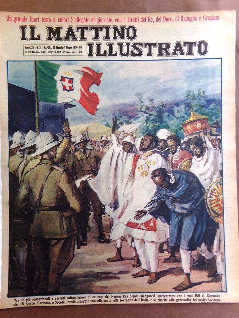 Il Mattino Illustrato 25 Maggio 1936 Negus Croce Rossa Puerperio …