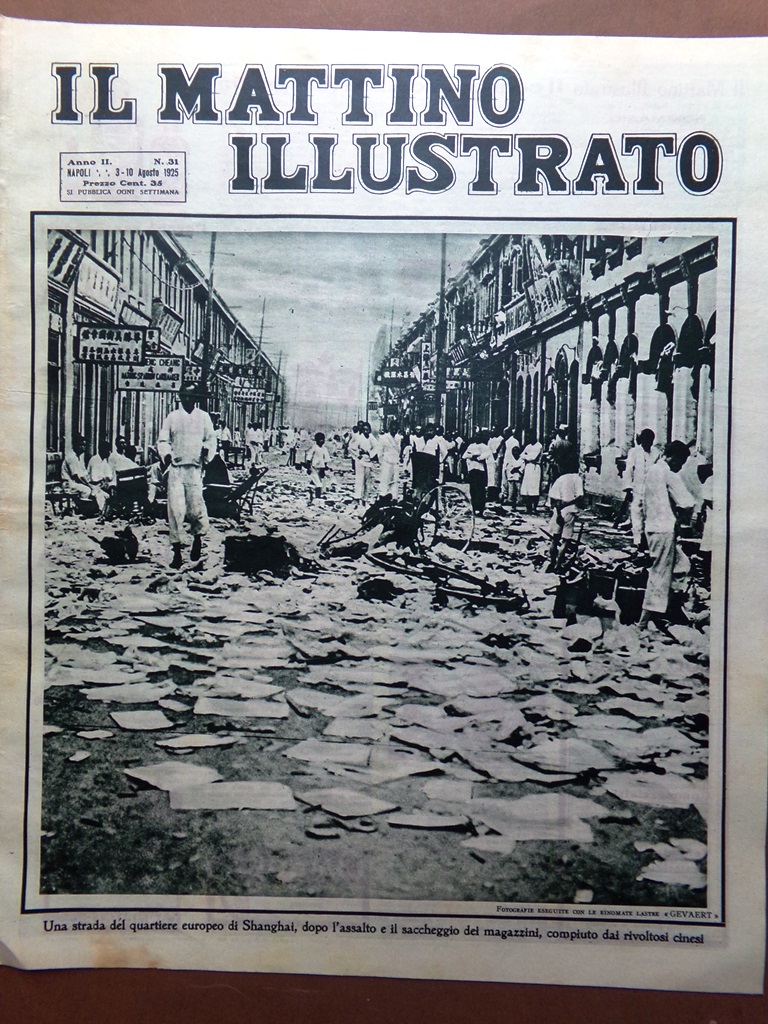 Il Mattino Illustrato 3 Agosto 1925 Fotografia Congo Gutenberg Shangai …