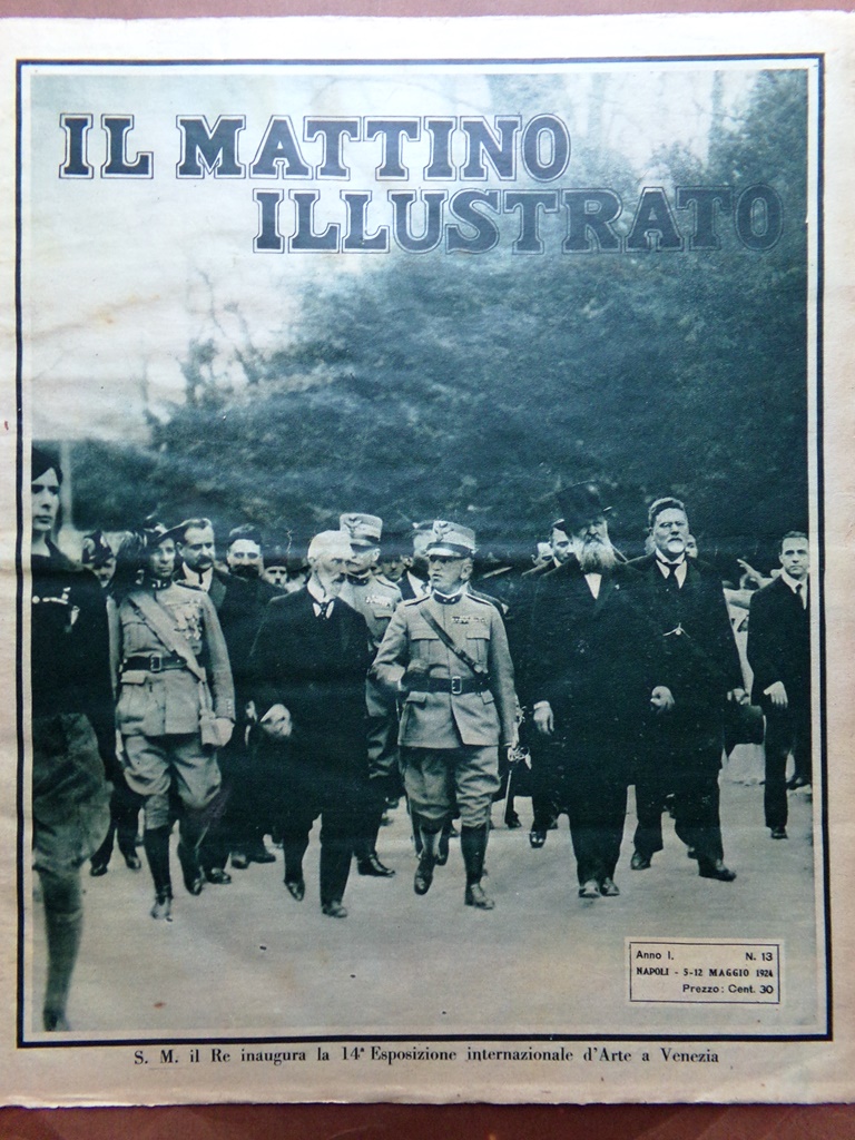 Il Mattino Illustrato 5 Maggio 1924 Wembley Biennale Venezia Targa …