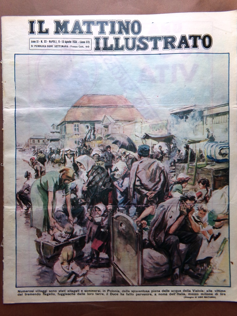 Il Mattino Illustrato 6 Agosto 1934 Versilia Bena Pirata Cinese …