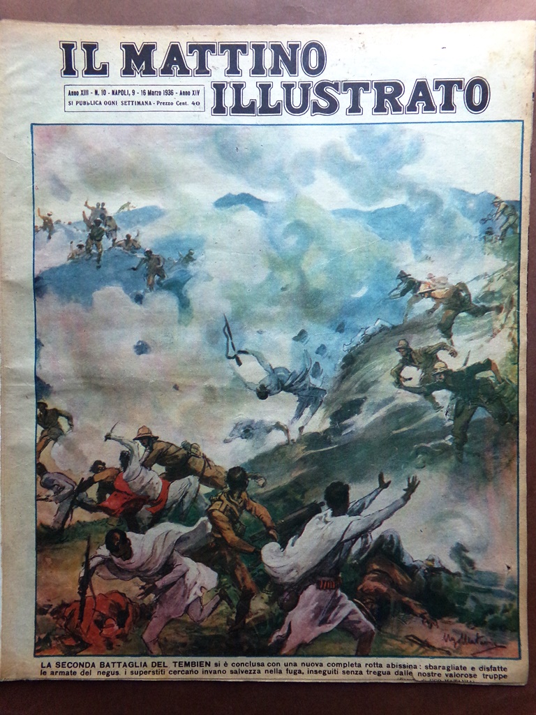 Il Mattino Illustrato 9 Marzo 1936 Caduti di Adua Battaglia …