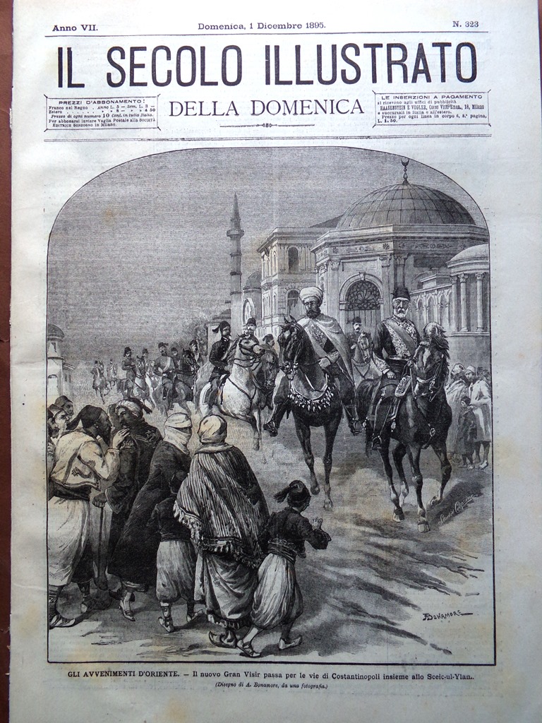 Il Secolo Illustrato 1 Dicembre 1895 Oriente Rada Smirne Cimitero …