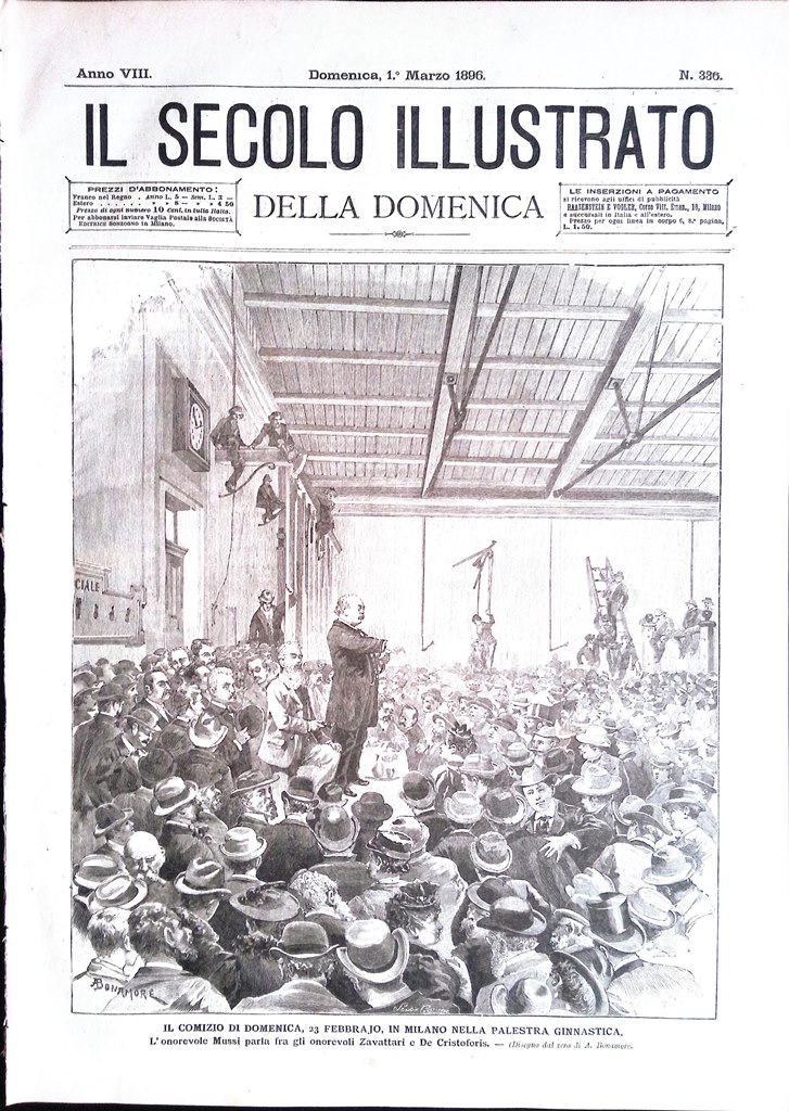 Il Secolo Illustrato 1 Marzo 1896 Ghinda Lanzo d'Intelvi Abiura …