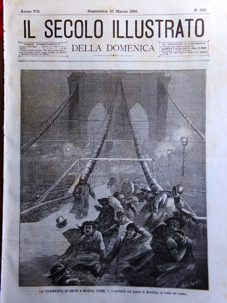 Il Secolo Illustrato 10 Marzo 1895 New York Brooklyn Douglass …