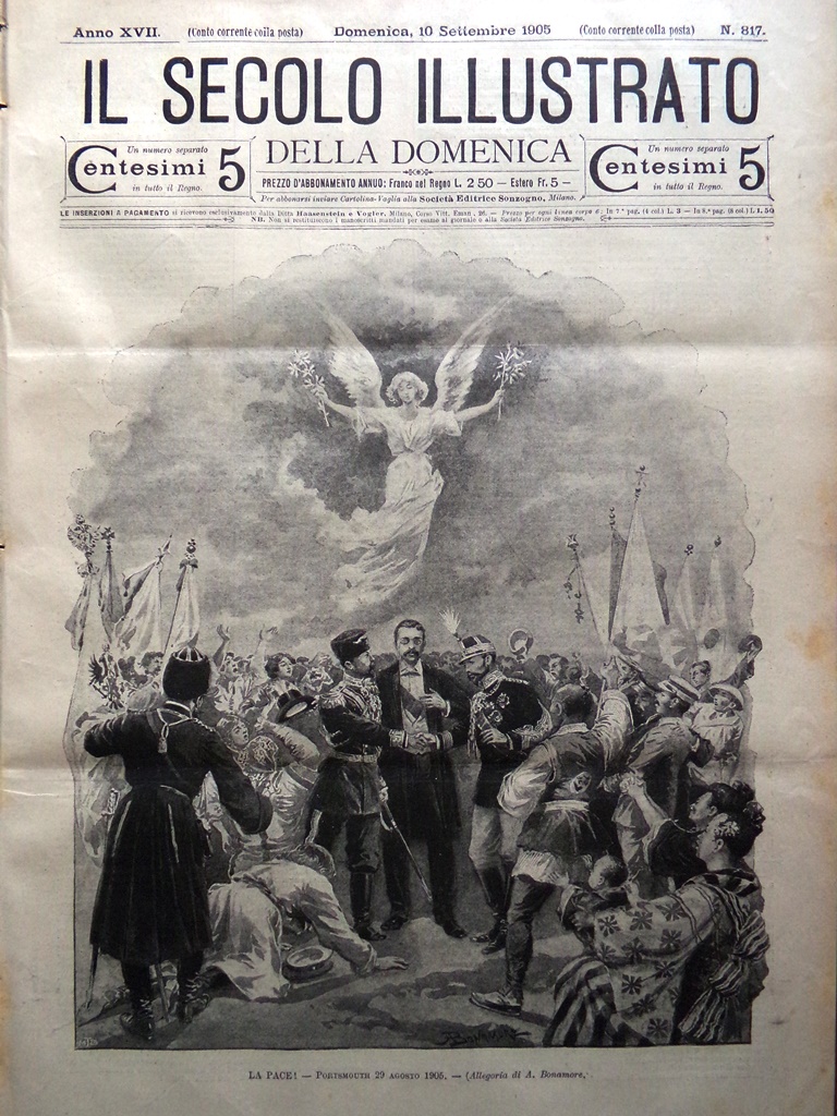 Il Secolo Illustrato 10 Settembre 1905 Pace tra Russia Giappone …