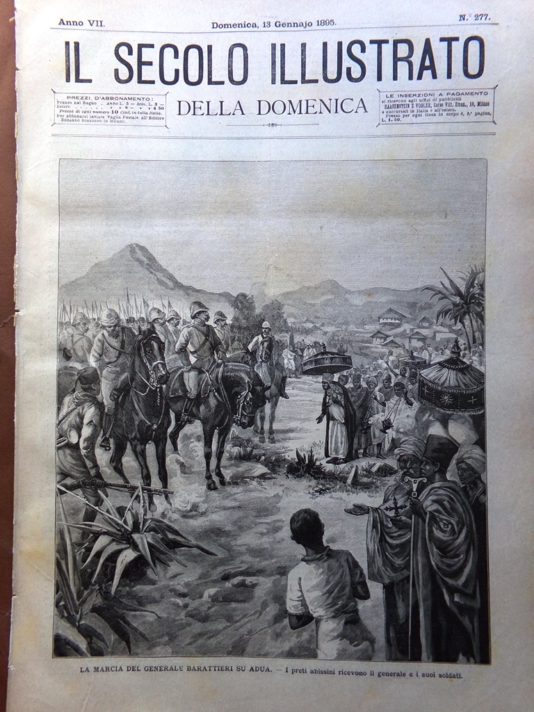 Il Secolo Illustrato 13 Gennaio 1895 Barattieri Adua Cina Giappone …