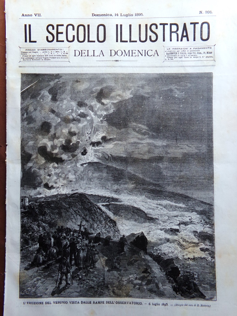 Il Secolo Illustrato 14 Luglio 1895 Vesuvio Desclée San Gimignano …