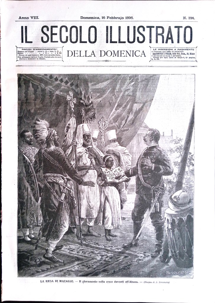 Il Secolo Illustrato 16 Febbraio 1896 Resa di Macallè Moro …