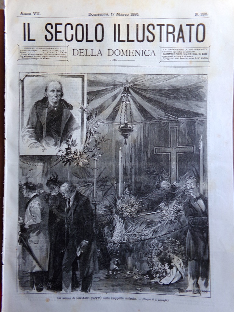 Il Secolo Illustrato 17 Marzo 1895 Morte Cantù Assassinio Berardi …