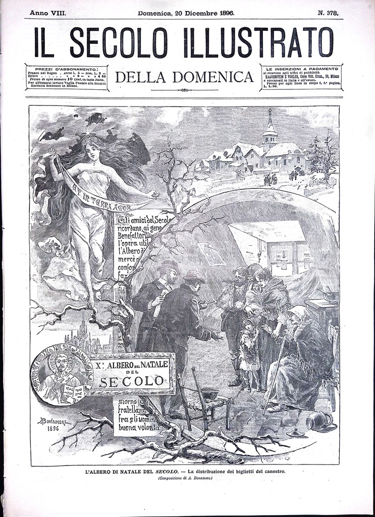 Il Secolo Illustrato 20 Dicembre 1896 Natale Nerazzini Menelik Raggi …