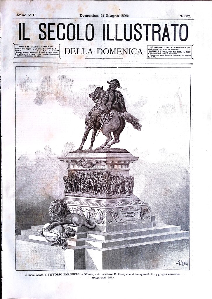 Il Secolo Illustrato 21 Giugno 1896 Chiesa Varallo Inglesi Civitavecchia …