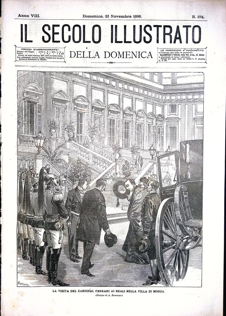Il Secolo Illustrato 22 Novembre 1896 McKinley Mar Morto Garibaldi …
