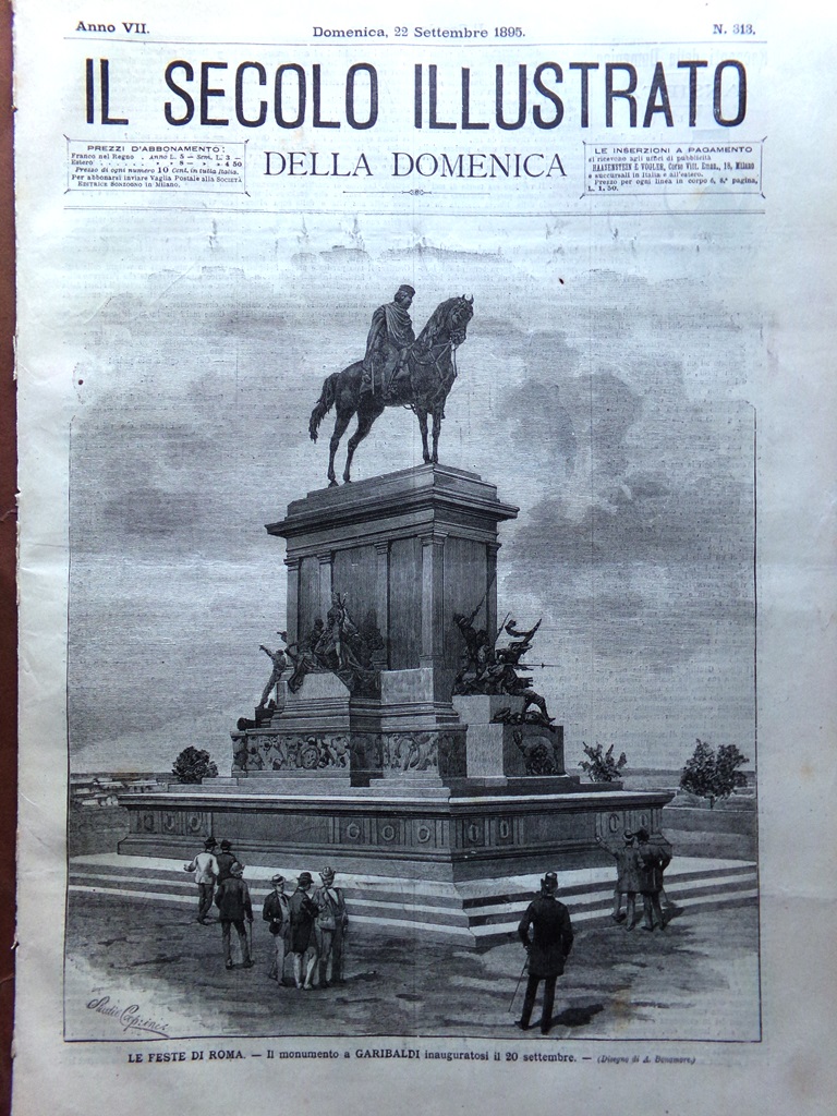 Il Secolo Illustrato 22 Settembre 1895 Porta Pia Feste Napoli …