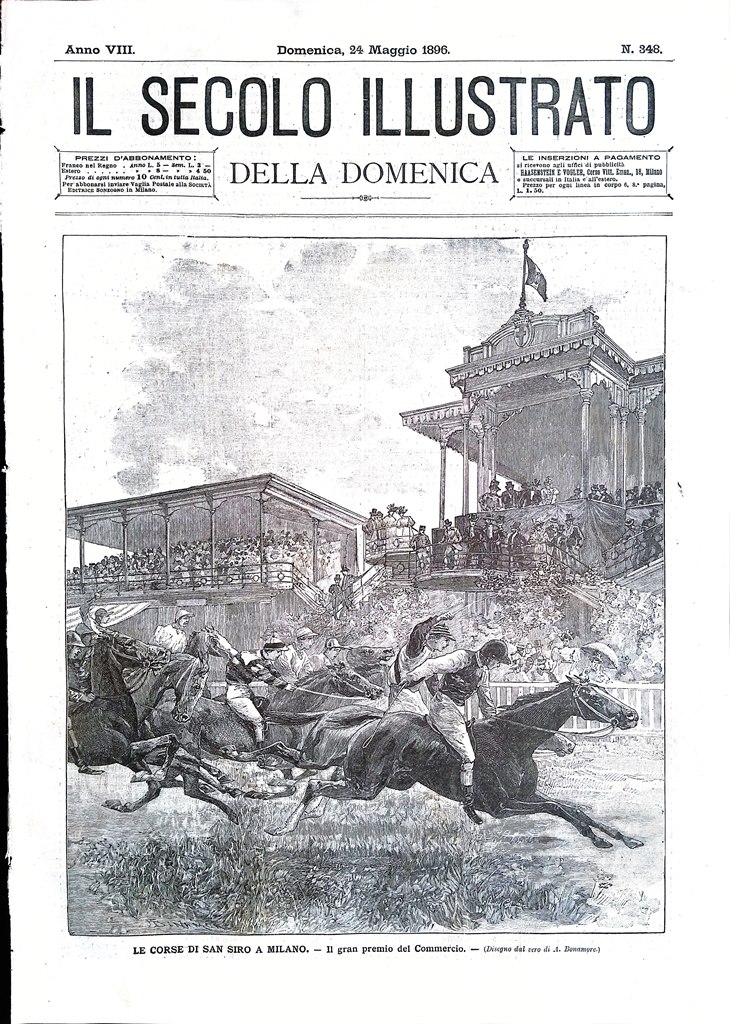 Il Secolo Illustrato 24 Maggio 1896 Corse San Siro Incoronazione …