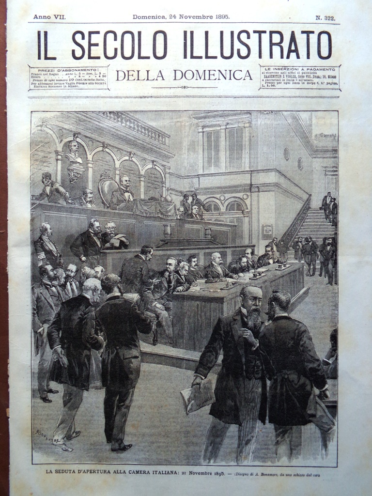 Il Secolo Illustrato 24 Novembre 1895 Lavori Edilizi di Genova …