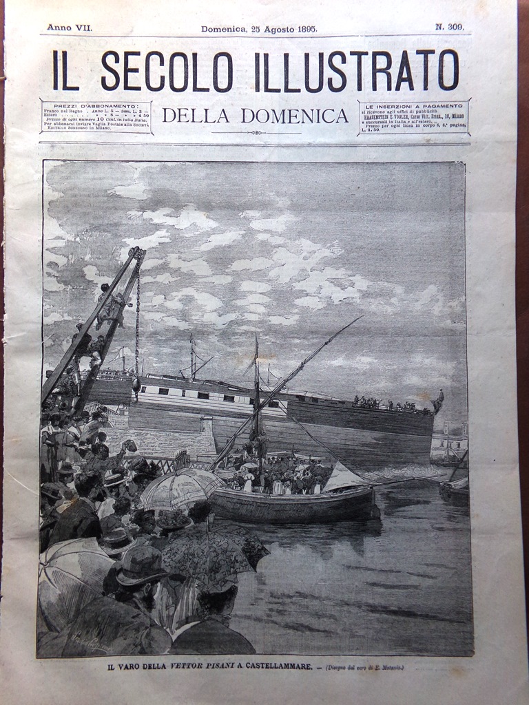 Il Secolo Illustrato 25 Agosto 1895 Vettor Pisani Tomba di …
