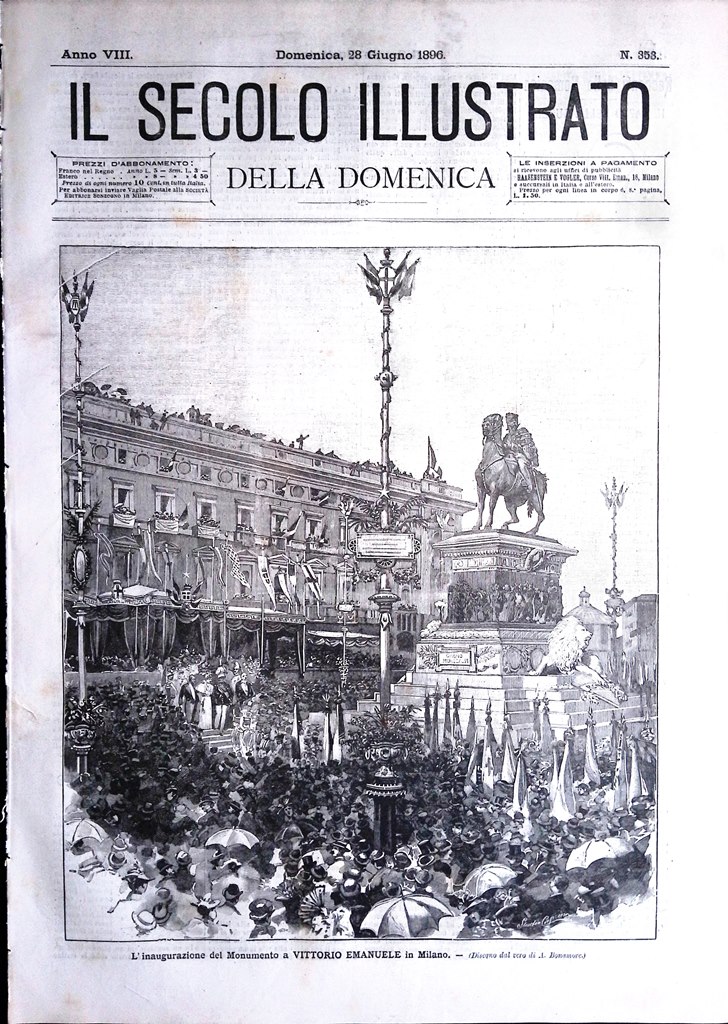 Il Secolo Illustrato 28 Giugno 1896 Istituto Rachitici Rizzoli Bologna …