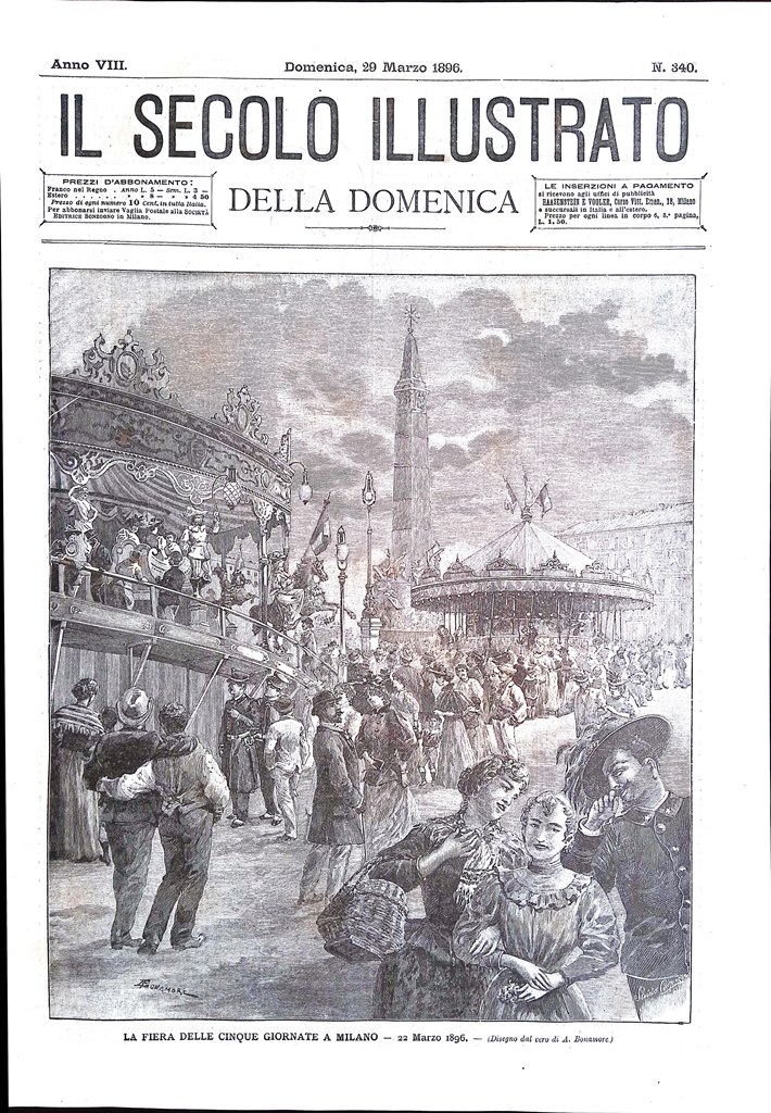 Il Secolo Illustrato 29 Marzo 1896 Fiera di Milano Emigrazione …