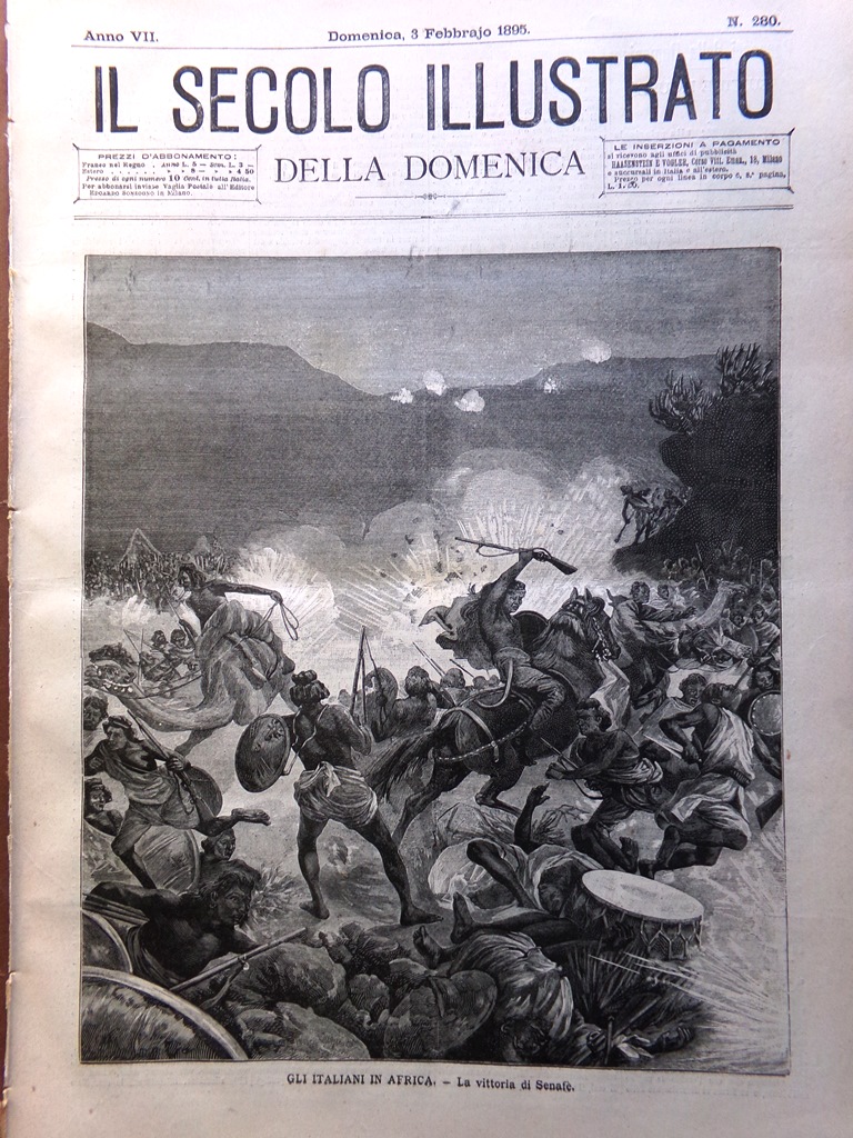 Il Secolo Illustrato 3 Febbraio 1895 Vittoria Senafè Felix Faure …