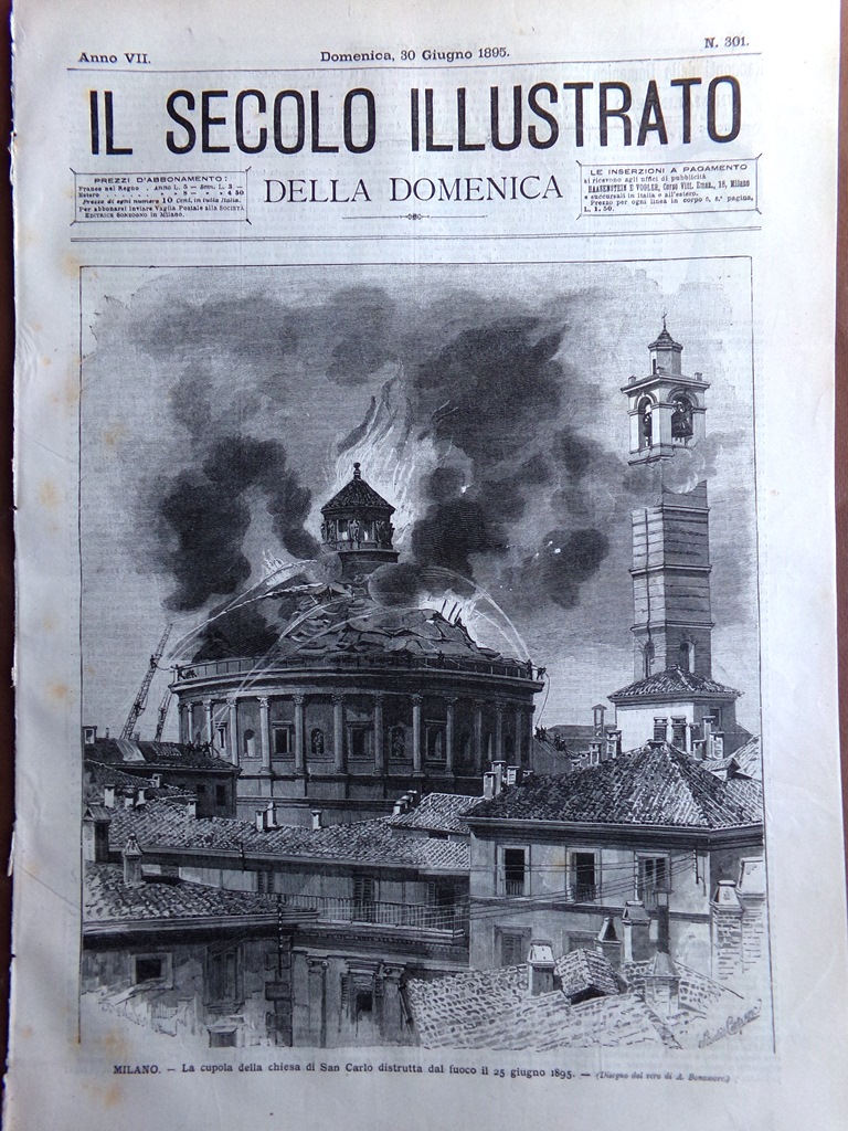 Il Secolo Illustrato 30 Giugno 1895 Inaugurazione Canale Nord San …