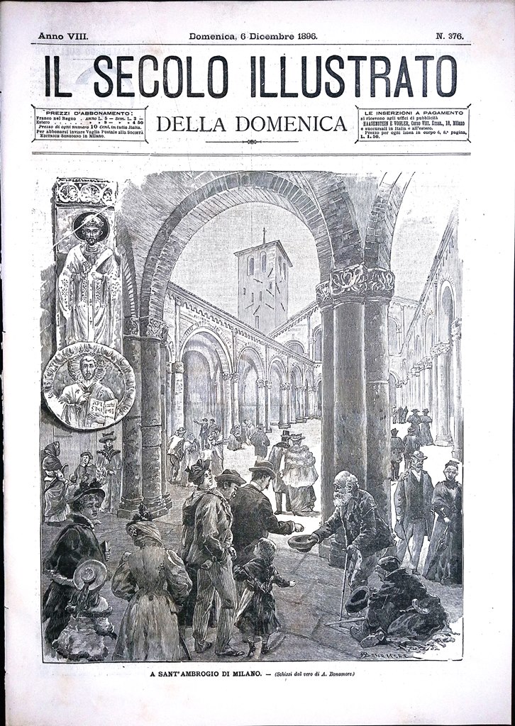 Il Secolo Illustrato 6 Dicembre 1896 Sant'Ambrogio Acquedotto Puglie Argentina