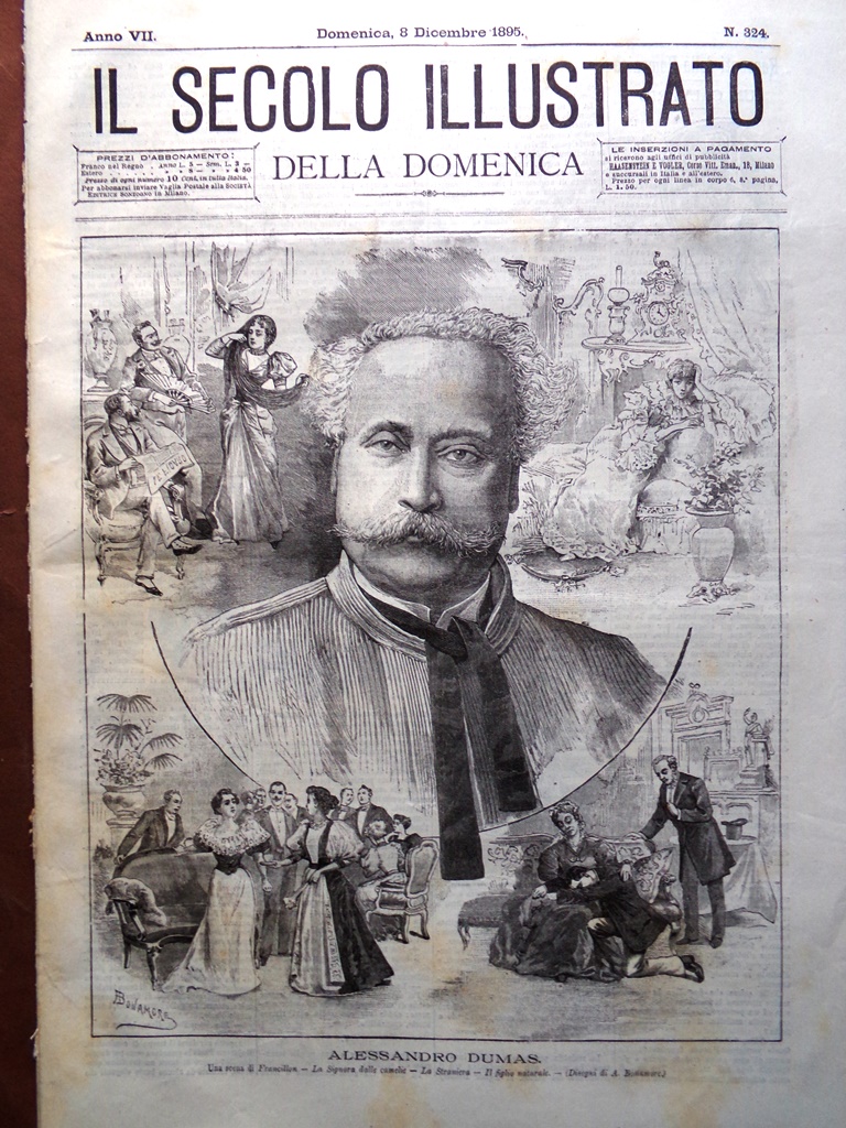 Il Secolo Illustrato 8 Dicembre 1895 Morte Alexandre Dumas Scavi …