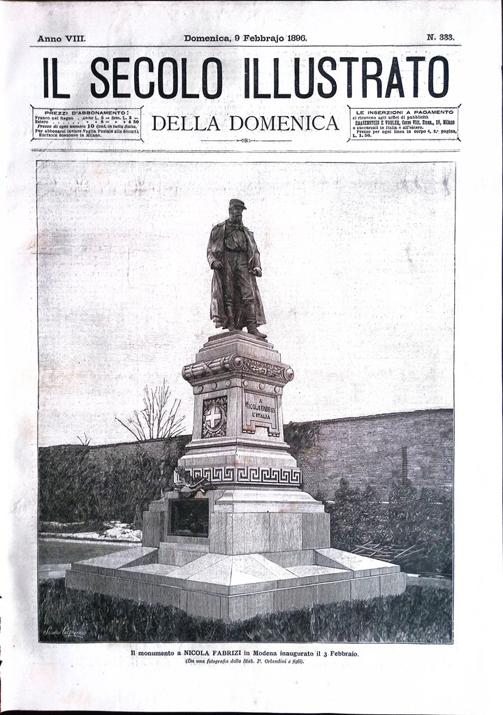 Il Secolo Illustrato 9 Febbraio 1896 Fabrizi Modena Italiani in …