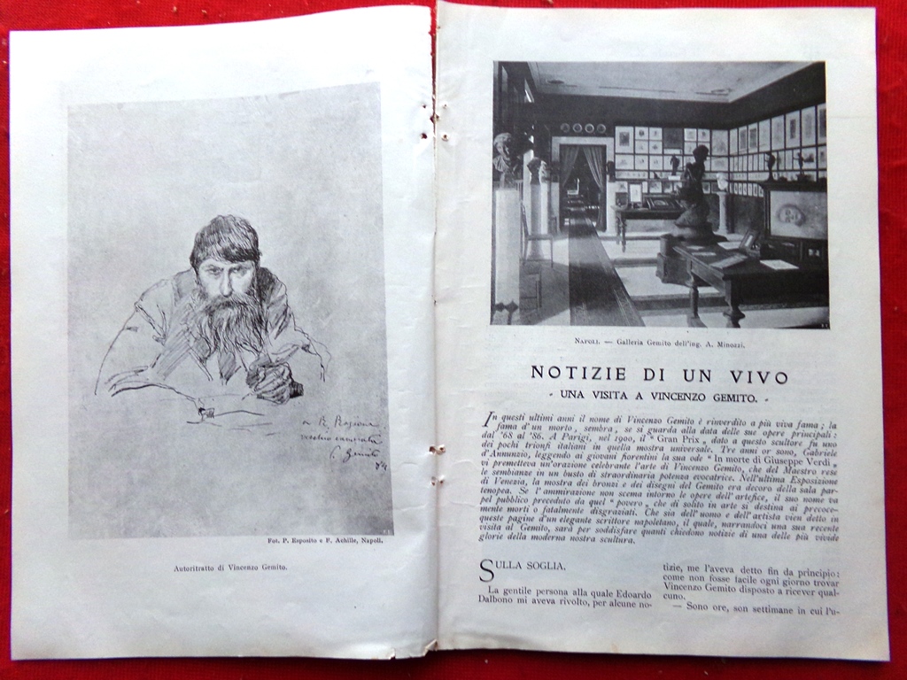 Il Secolo XX Luglio 1904 Vincenzo Gemito Marionette Montecristo Petrarca …