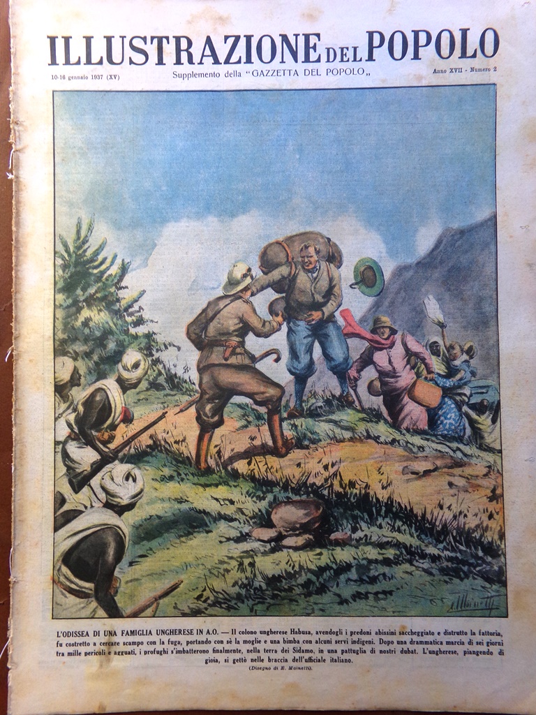 Illustrazione del Popolo 10 Gennaio 1937 Totò Genoa Ceka di …