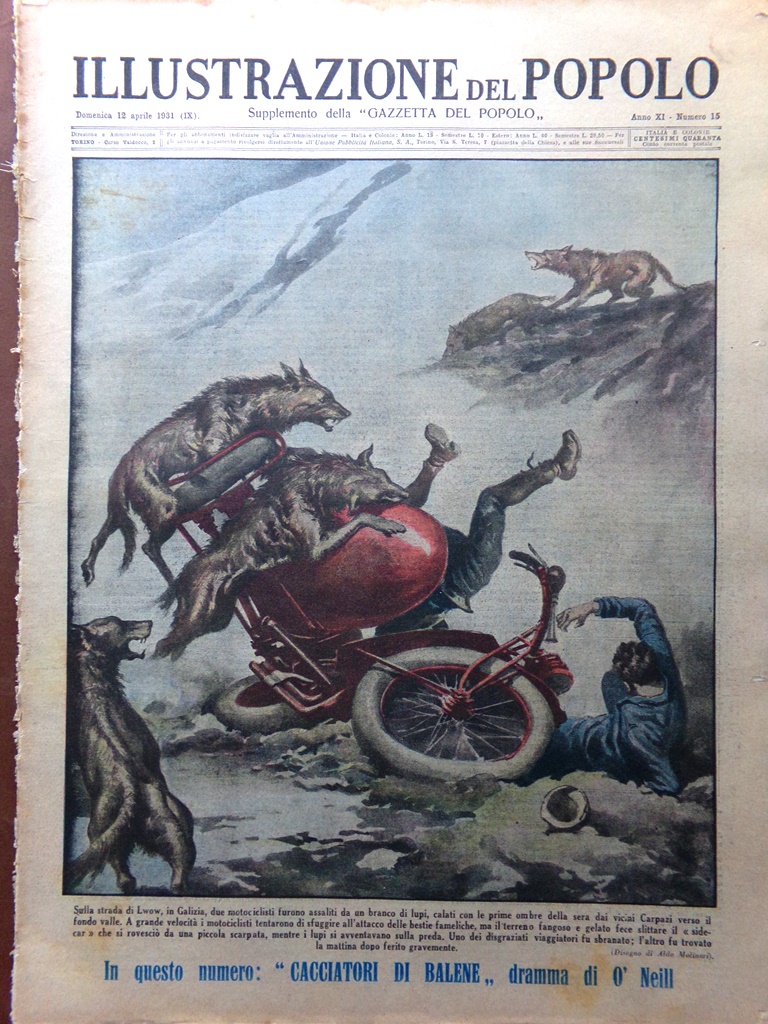 Illustrazione del Popolo 12 Aprile 1931 Eschimesi Superstizioni Disastro Scozia