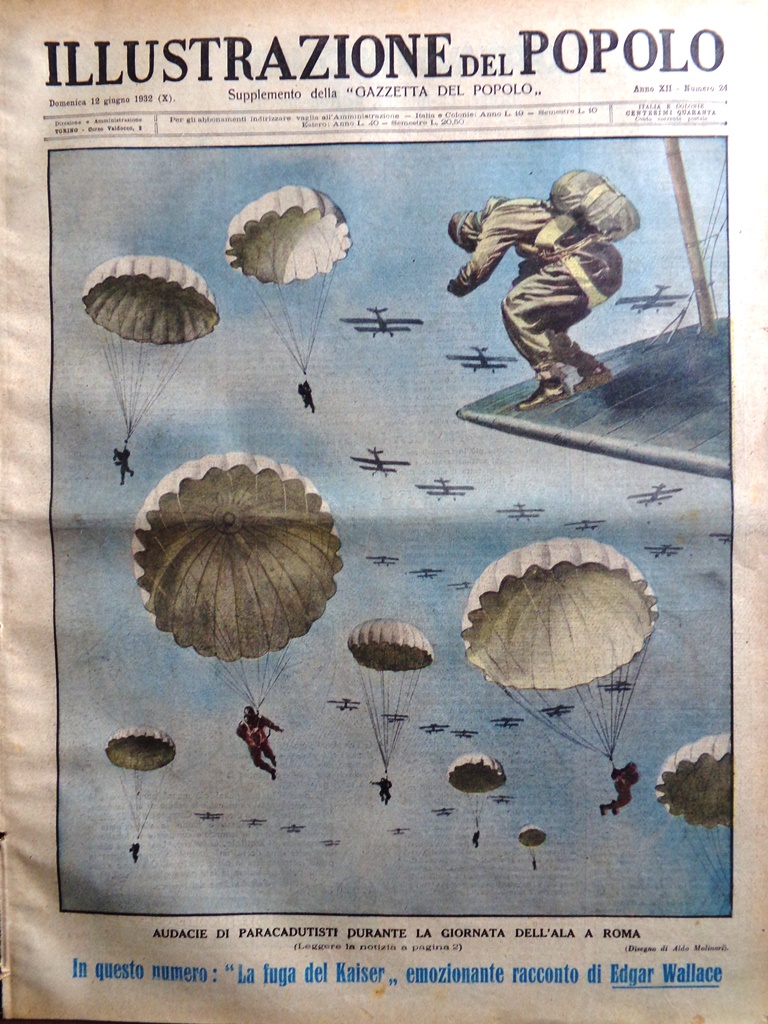 Illustrazione del Popolo 12 Giugno 1932 Calcio Bologna Jazz Dnepr …