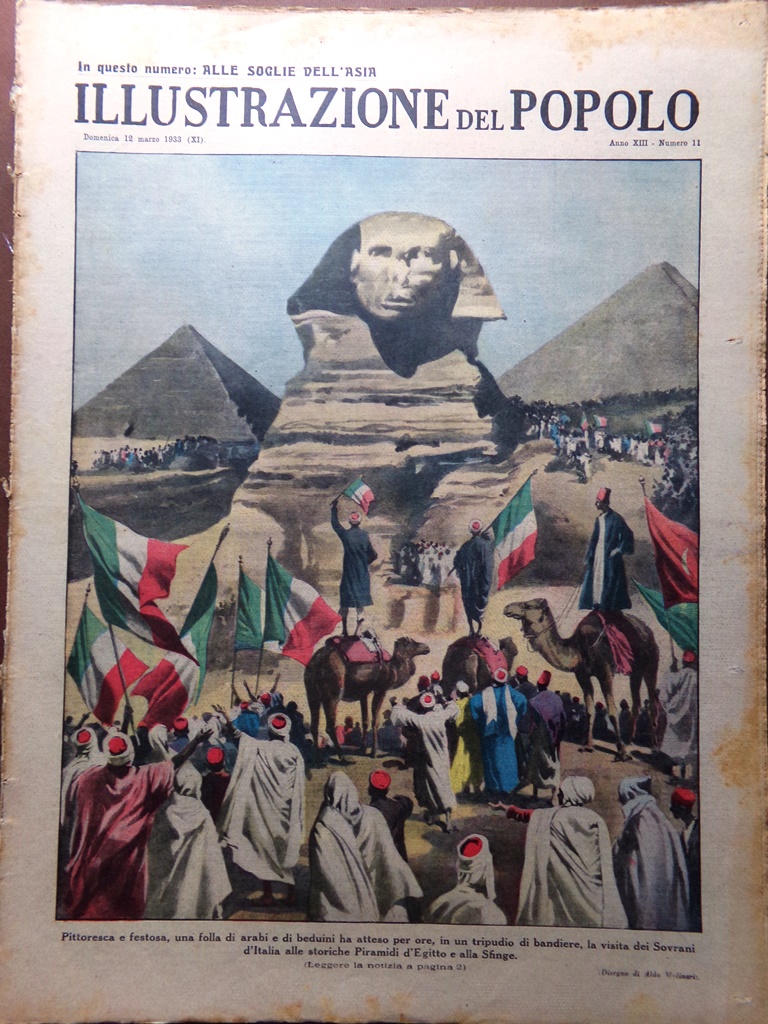 Illustrazione del Popolo 12 Marzo 1933 Cinesi Inferno Hitler Reichstag …