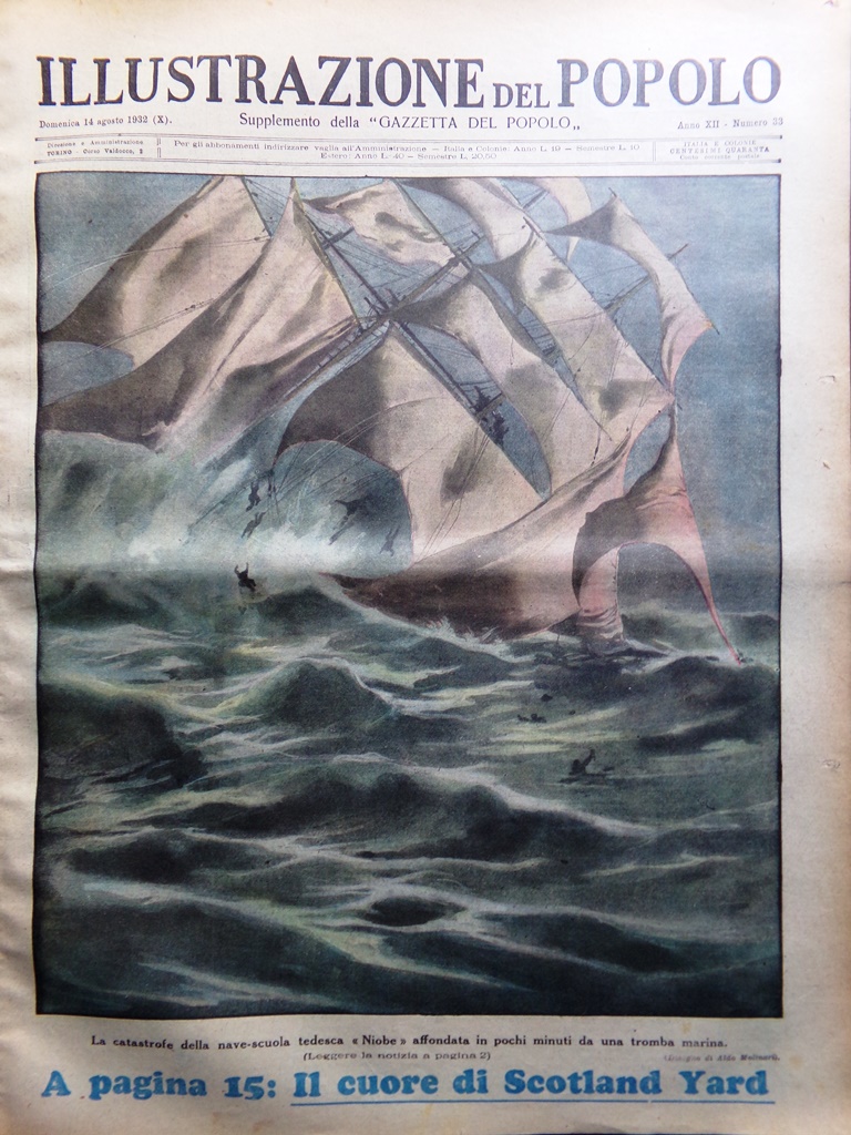 Illustrazione del Popolo 14 Agosto 1932 Scott Piccard Casa Bianca …