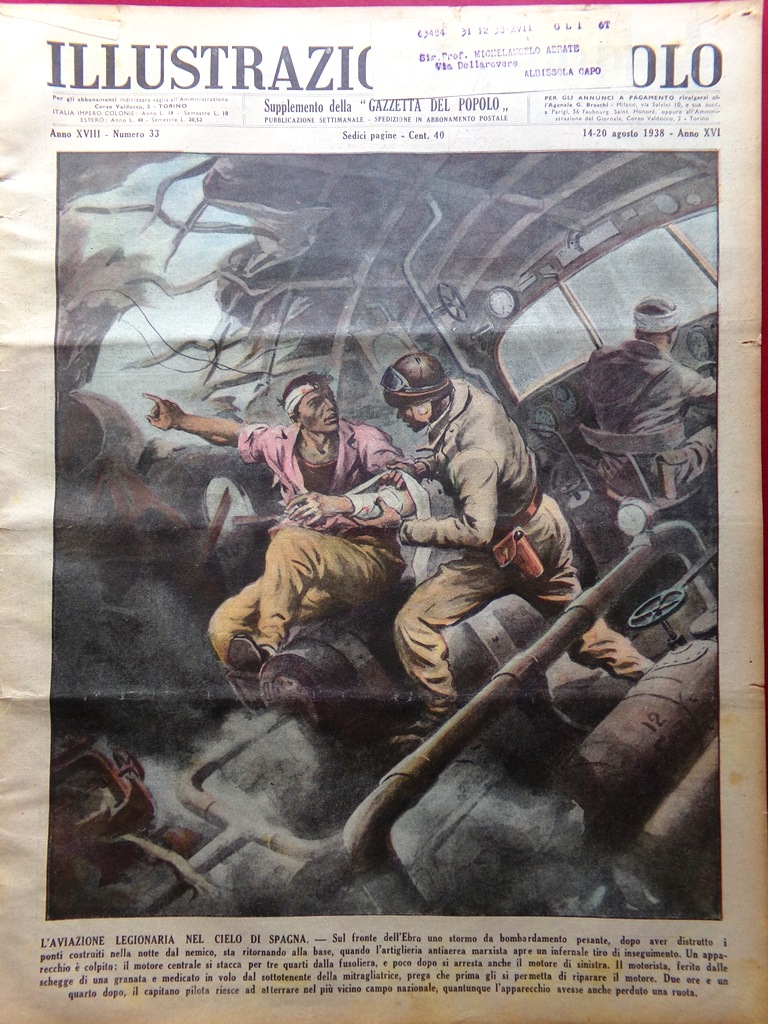 Illustrazione del Popolo 14 Agosto 1938 Manovre Abruzzo Gas Cucina …