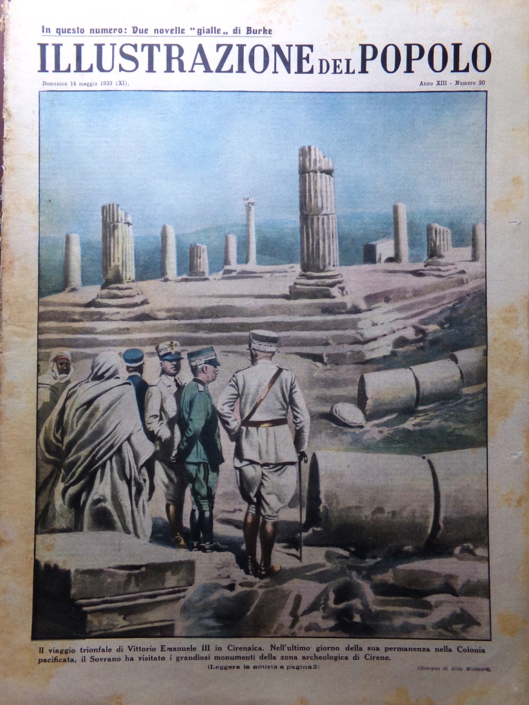 Illustrazione del Popolo 14 Maggio 1933 Tripoli Nuvolari Cosacchi Volo …