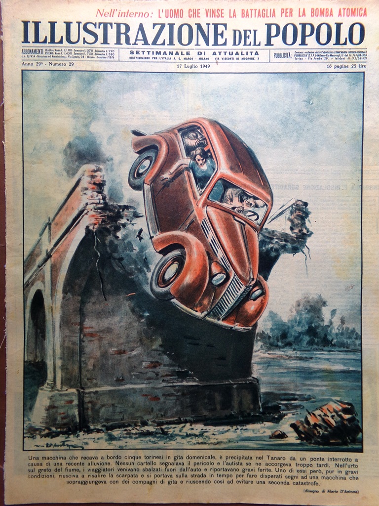 Illustrazione del Popolo 17 Luglio 1949 Haukeland Luciano Macherio Joanovici …
