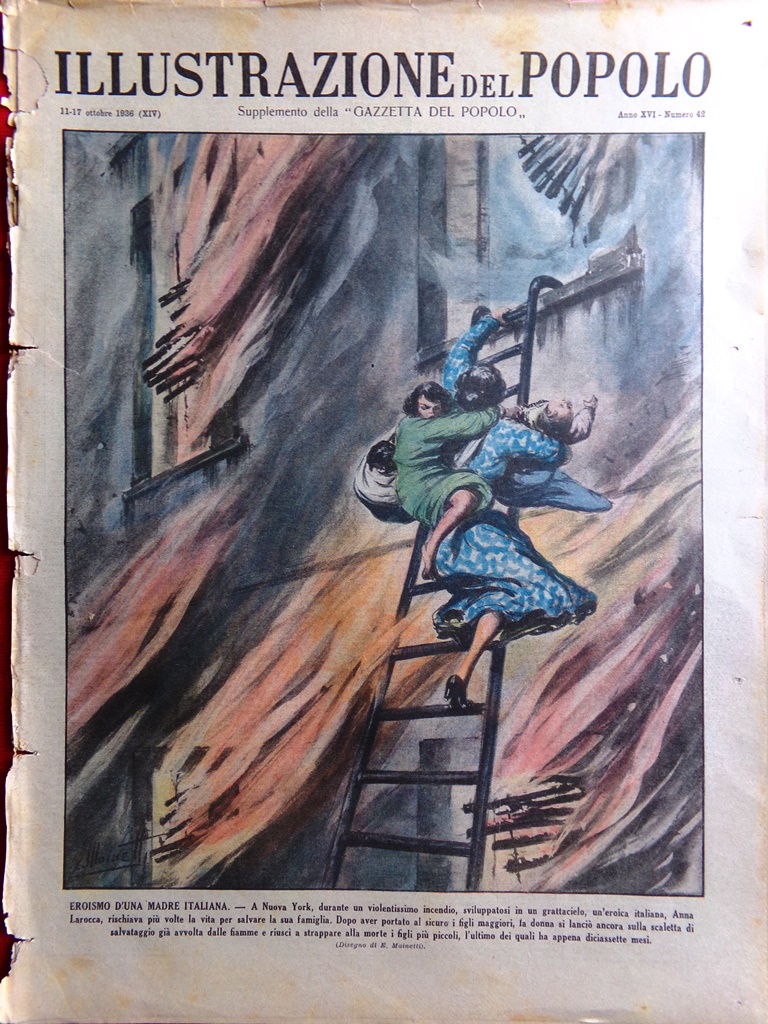 Illustrazione del Popolo 17 Ottobre 1936 Eroi Alcazar Croce del …