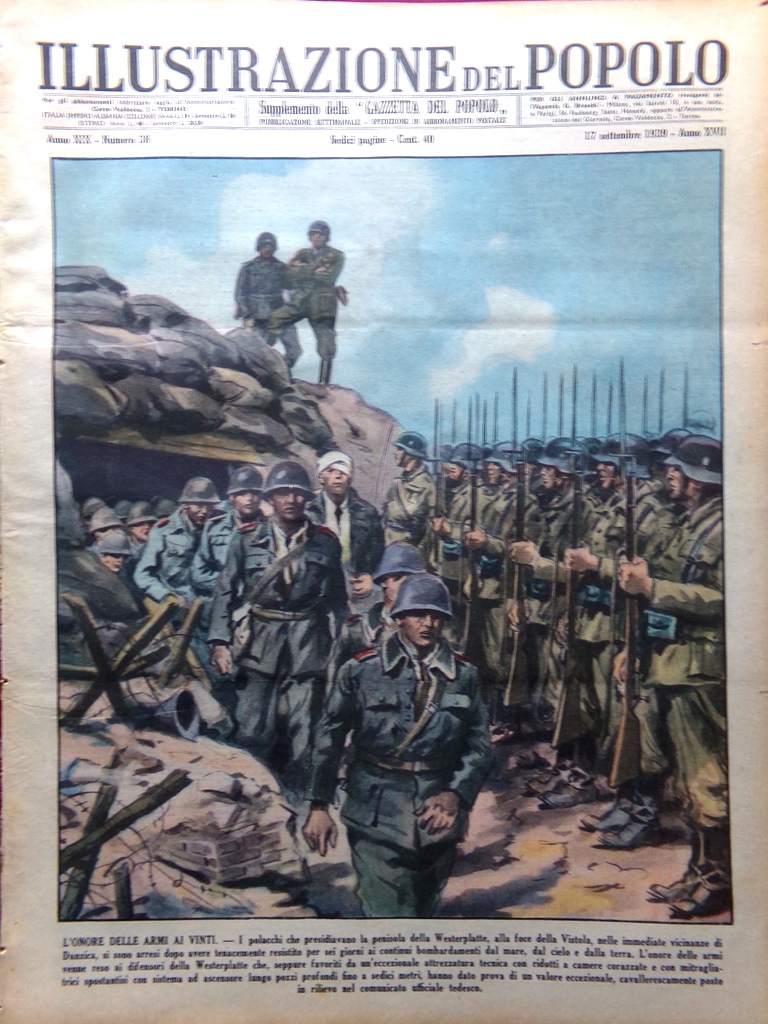 Illustrazione del Popolo 17 Settembre 1939 WW2 Aviatori di Hitler …
