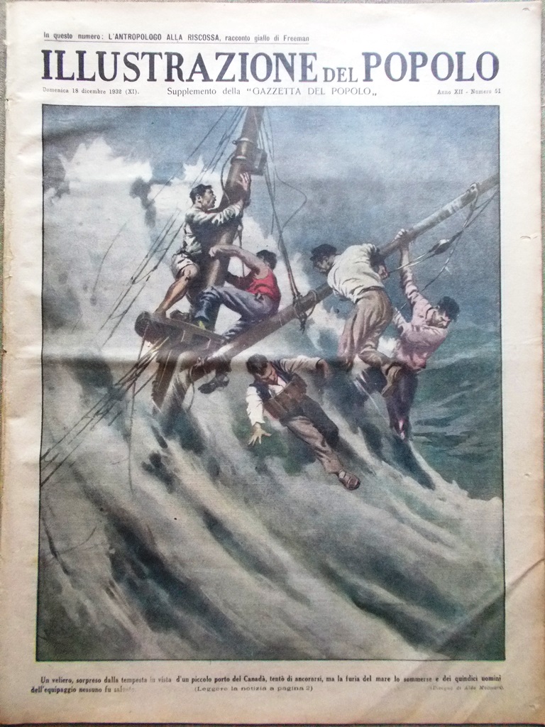 Illustrazione del Popolo 18 Dicembre 1932 Garbo Piste Banditi Cinesi …