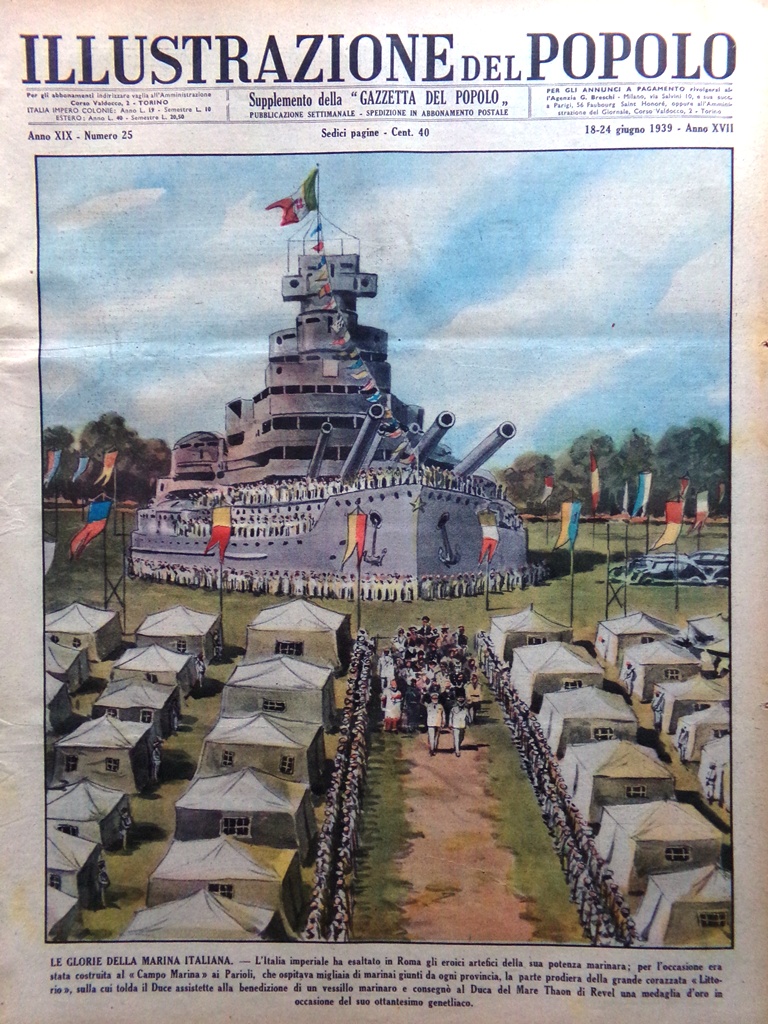 Illustrazione del Popolo 18 Giugno 1939 Marina Principi in Sardegna …