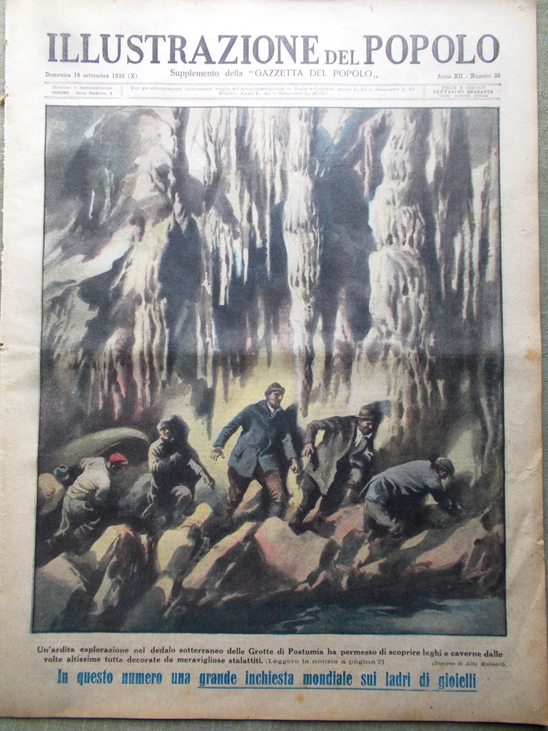 Illustrazione del Popolo 18 Settembre 1932 Ladri Gioielli Amore in …