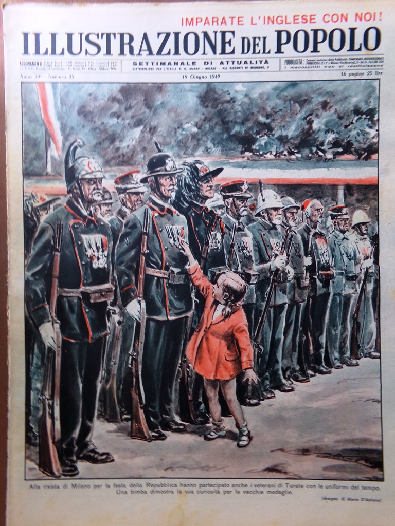 Illustrazione del Popolo 19 Giugno 1949 Consolini Magnani Cintron Metapsichica
