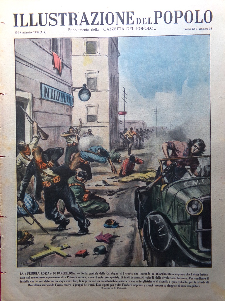 Illustrazione del Popolo 19 Settembre 1936 Primula Rossa Markham Crawford …