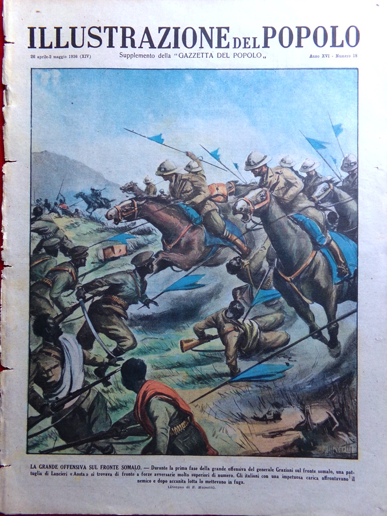 Illustrazione del Popolo 2 Maggio 1936 Monaci Tana Addis Abeba …